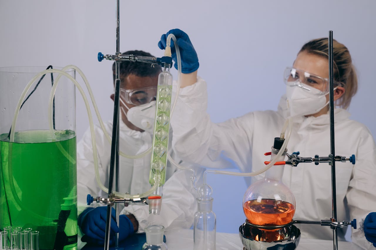 HPLC chromatography equipment in pharmaceutical GMP laboratory